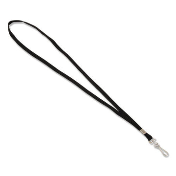 Advantus Deluxe Lanyard, 36" Long, Metal J-hook Fastener, Black freeshipping - TVN Wholesale